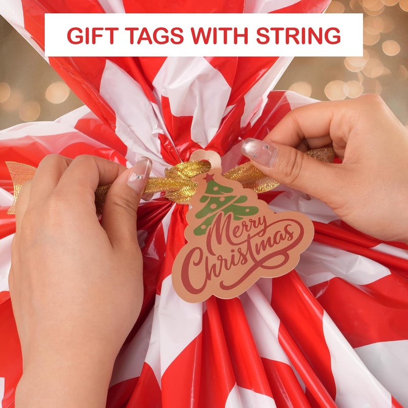 Sofier Large Christmas Gift Bags 36"x56" Holiday Gift Wrap 2pcs Jumbo Christmas Bag for Gifts Giant Sacks for Presents Big Xmas Plastic Gifts Bags(Snowflake+Zigzag) - Image 4
